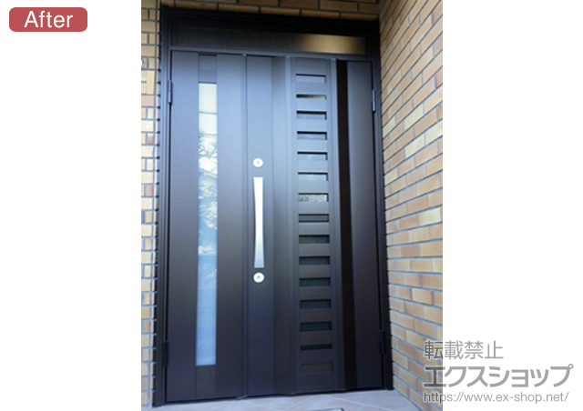 大阪府高槻市のの玄関ドア ラフォースR2型 玄関ドア08T型 一般仕様 親子ドアタイプ 施工例