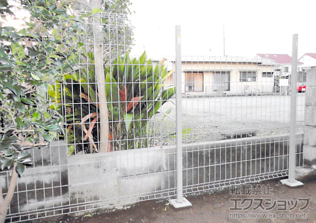 神奈川県小田原市ののフェンス・柵 イーネットフェンス 1F型 自由柱タイプ 施工例