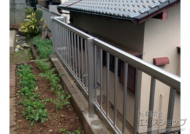 福岡県福岡市ののフェンス・柵 レスティナフェンス21型 自由柱施工 施工例