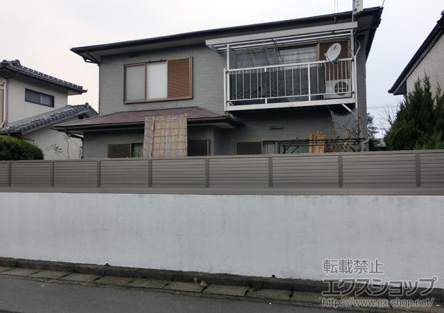 長崎県諫早市ののフェンス・柵 プレスタフェンス5型 フリーポールタイプ＋下桟すきまカバー 施工例