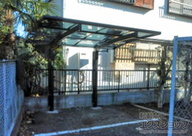 東京都東久留米市ののサイクルポート・駐輪場 プレシオスポート ミニ 積雪〜20cm対応＋着脱式補助柱 ２本入り×１セット 施工例