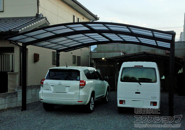 岡山県岡山市ののカーポート レイナツインポートグラン　積雪〜20cm対応 施工例