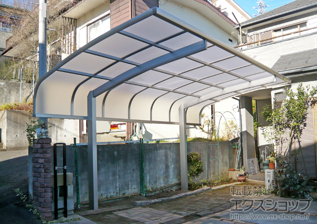 東京都青梅市ののカーポート プレシオスポート アルファ 積雪〜20cm対応 施工例