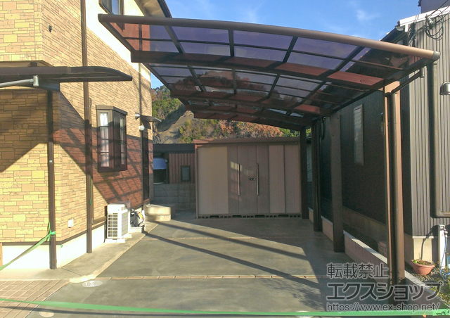 和歌山県有田郡有田川町ののカーポート レイナポートグラン 縦連棟　積雪〜20cm対応 施工例