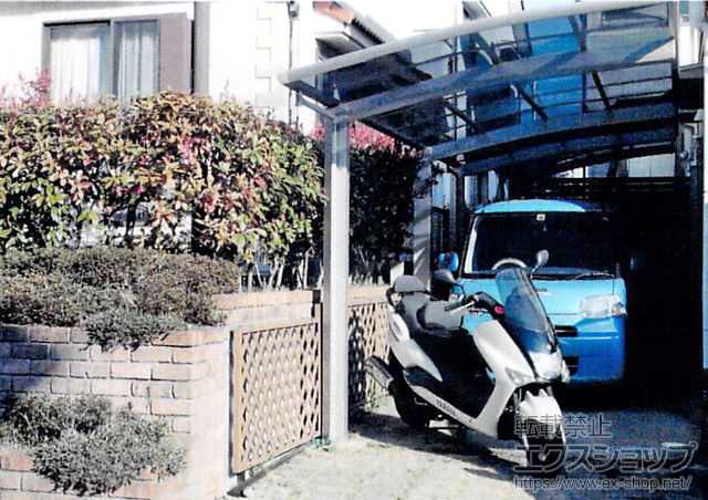 広島県広島市ののカーポート レイナポートグラン 延長　積雪〜20cm対応 施工例