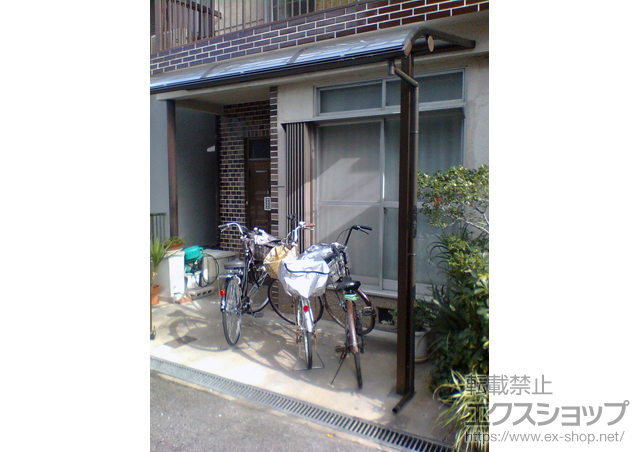 大阪府八尾市ののテラス屋根 プレシオステラス R型 テラスタイプ 単体 積雪〜20cm対応 施工例