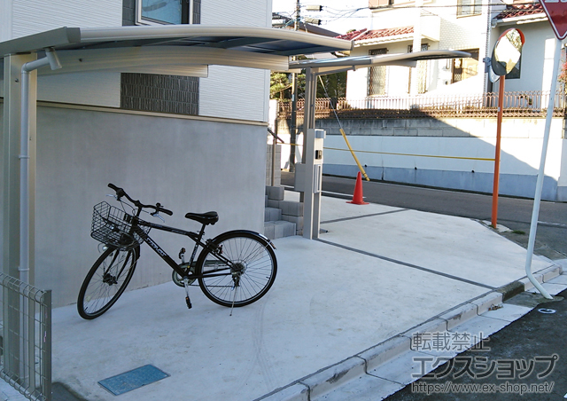 千葉県船橋市ののサイクルポート・駐輪場 プレシオスポート ミニ 積雪〜20cm対応 施工例