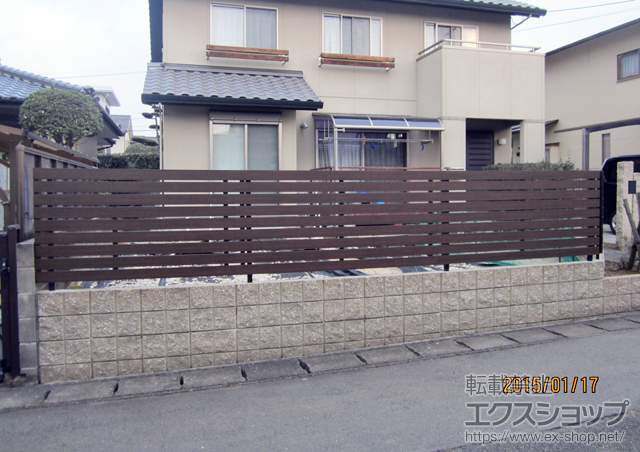 熊本県合志市ののフェンス・柵 ルシアスフェンス H02型 自由柱 施工例