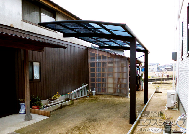 岡山県岡山市ののカーポート プレシオスポート 積雪〜20cm対応 施工例