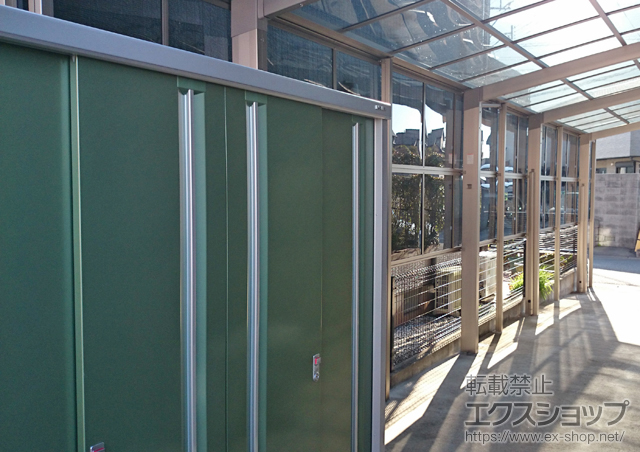 福岡県糸島市のの物置・屋外倉庫 シンプリー 一般型（MJN-199EP OG） 施工例