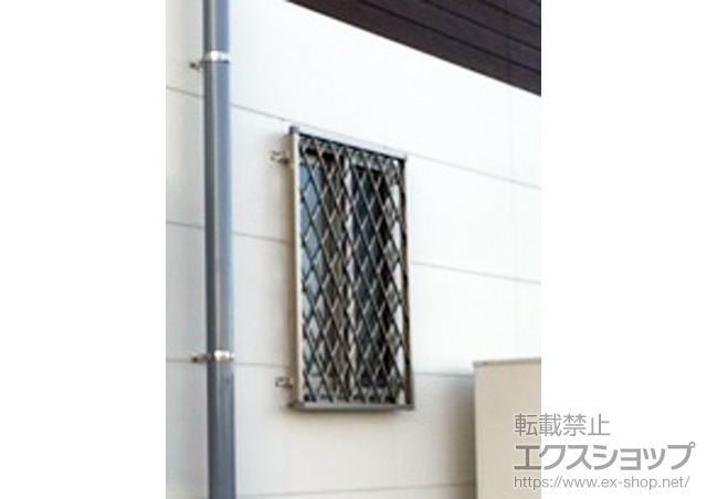 静岡県磐田市のLIXIL リクシル（トステム）の面格子・窓格子 アルミ面格子 ヒシクロス 関東間 施工例