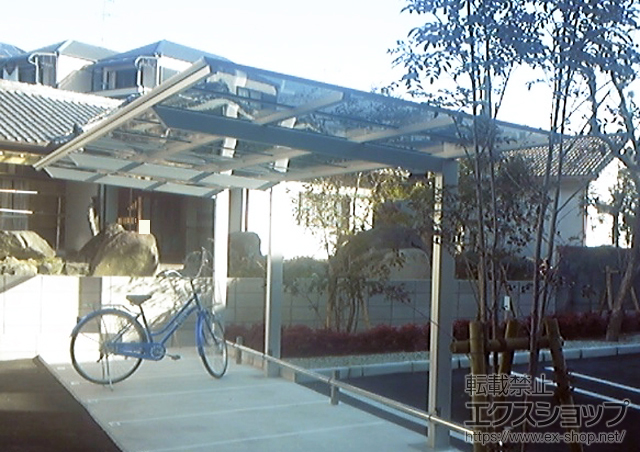 兵庫県尼崎市ののサイクルポート・駐輪場 アーキフィット ミニ 積雪〜20cm対応 施工例