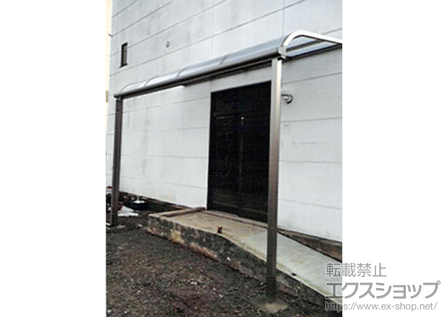 長野県上田市のLIXIL リクシル（トステム）のテラス屋根 ライザーテラスII R型 1500 テラスタイプ 単体 積雪〜50cm対応 施工例