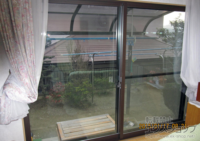 福岡県宗像市のの二重窓（内窓） インプラス(ダストバリア)引き違い窓2枚建て 施工例