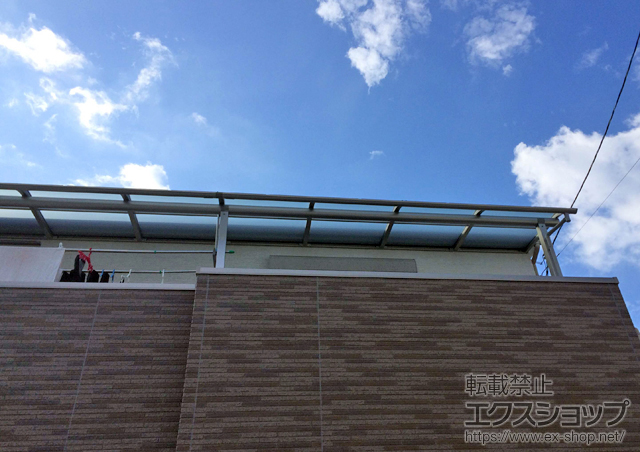 大阪府藤井寺市ののバルコニー・ベランダ屋根 ヴェクターテラス R型 屋根タイプ 連棟 積雪〜20cm対応 施工例