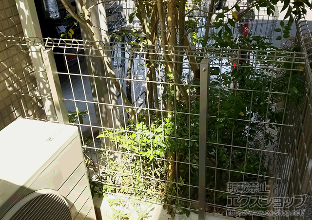 埼玉県越谷市ののフェンス・柵 イーネットフェンス1F型 自由柱タイプ 施工例