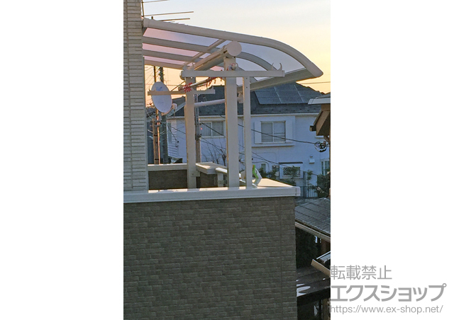 東京都東村山市ののバルコニー・ベランダ屋根 ヴェクターテラス R型 屋根タイプ 単体 積雪〜20cm対応 施工例