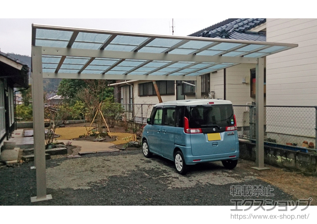 鹿児島県姶良市ののカーポート エフルージュ ツイン 積雪〜20cm対応 施工例