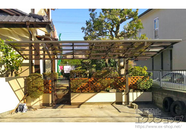 東京都町田市のLIXIL リクシル（トステム）のカーポート カーブポートシグマIII 積雪〜20cm対応 施工例