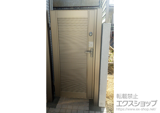 東京都大田区のの門扉 エルネクス門扉 M-YM型 片開き　柱使用 施工例