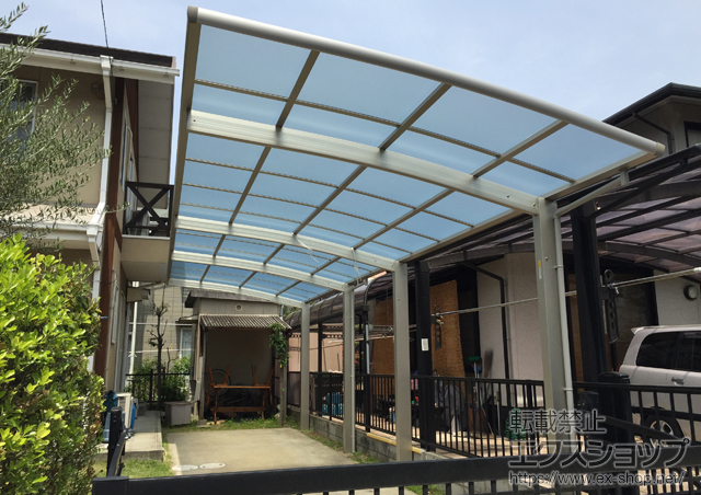 岡山県岡山市ののカーポート レイナポートグラン 縦連棟　積雪〜20cm対応 施工例