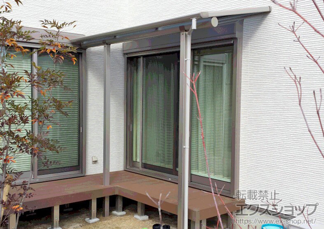 福岡県福岡市ののテラス屋根 プレシオステラス F型 テラスタイプ 単体　積雪〜20cm対応 施工例