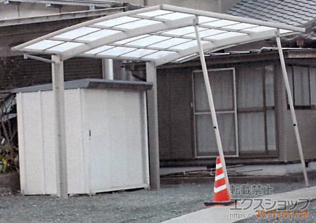 高知県長岡郡大豊町ののカーポート プレシオスポート 積雪〜20cm対応＋着脱式補助柱 2本入り×1セット 施工例