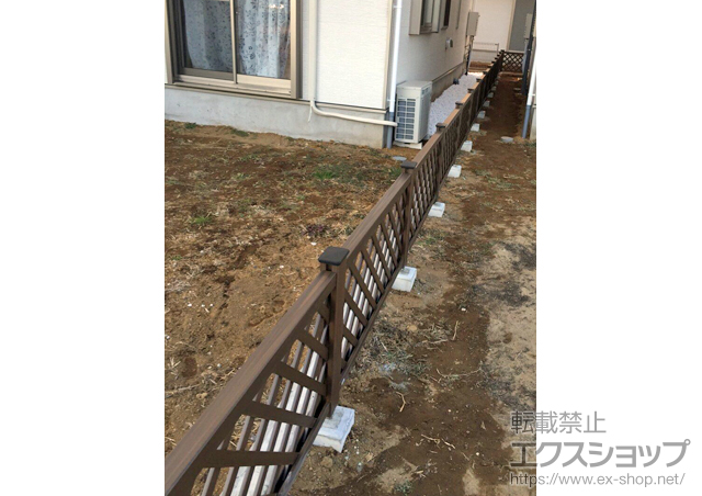 千葉県千葉市ののフェンス・柵 プラウディA型フェンス 間仕切り支柱 施工例