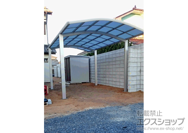 茨城県神栖市ののカーポート レイナワンポートグラン　積雪〜20cm対応＋屋根ふき材補強部品 3セット 施工例