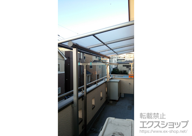 埼玉県さいたま市ののバルコニー・ベランダ屋根 プレシオステラス F型 屋根タイプ 単体 積雪〜20cm対応 施工例