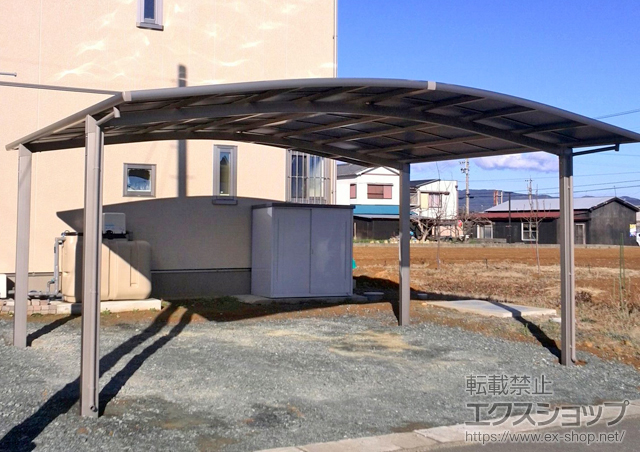静岡県浜松市のLIXIL リクシル（トステム）のカーポート カーブポートシグマIII ワイド 積雪〜20cm対応 施工例