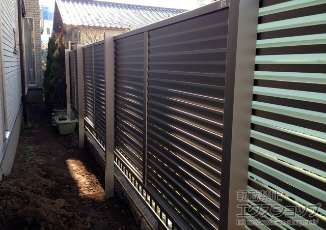 千葉県八千代市ののフェンス・柵 プレスタフェンス 8型 多段柱施工 施工例