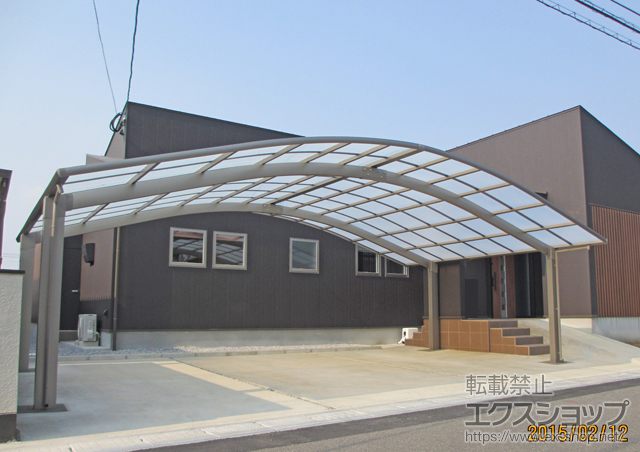 宮崎県宮崎市のLIXIL リクシル（トステム）のカーポート リベルポートシグマIII 3台用 積雪〜20cm対応 施工例