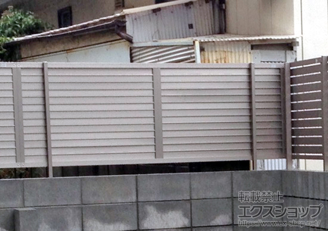 神奈川県茅ヶ崎市ののフェンス・柵 プレスタフェンス5型 フリーポールタイプ 施工例