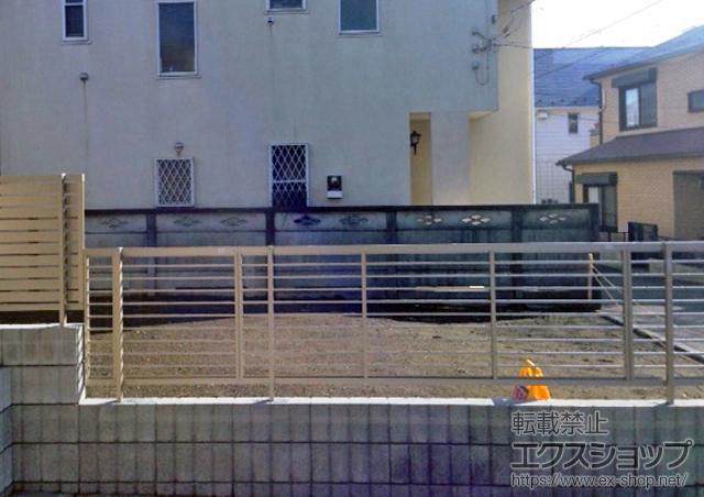 神奈川県茅ヶ崎市ののフェンス・柵 プレスタフェンス1型 フリーポールタイプ 施工例