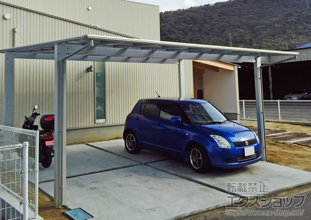 香川県坂出市ののカーポート エフルージュ ツイン 積雪〜20cm対応 施工例