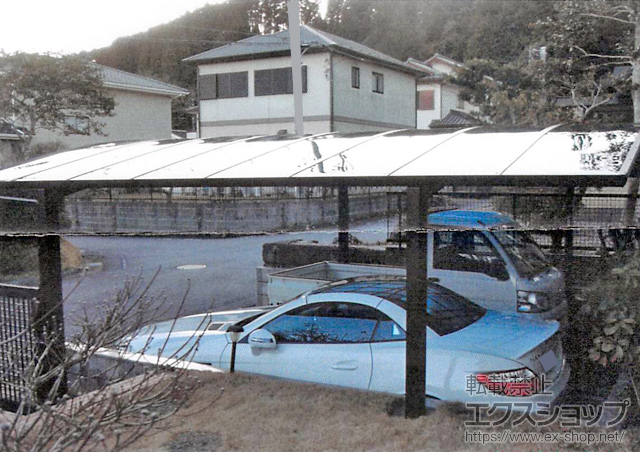 千葉県長生郡睦沢町ののカーポート レイナツインポートグラン　積雪〜20cm対応＋屋根ふき材補強部品 施工例