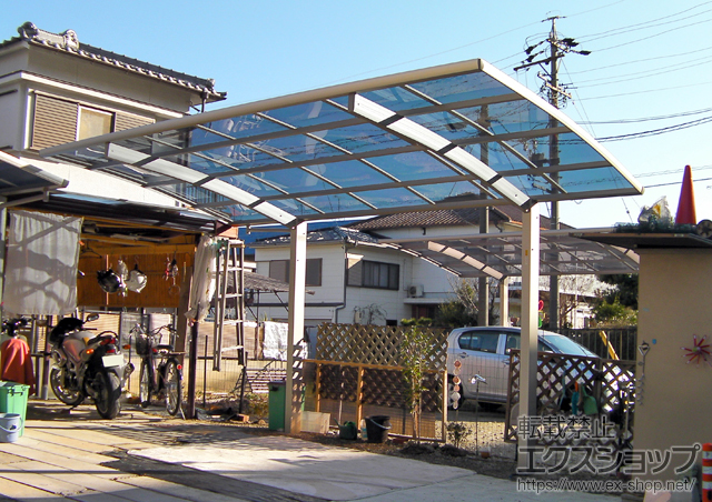 愛知県春日井市ののカーポート プレシオスポート 積雪〜20cm対応 施工例