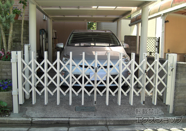 大阪府豊能郡豊能町ののカーゲート アルシャインHG ノンキャスター 片開き 280S 施工例