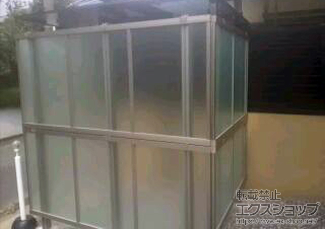 福岡県北九州市ののフェンス・柵 ライシスフェンス P型 ポリカーボネート アルミ多段柱使用（2段） 施工例