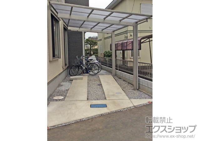 埼玉県さいたま市ののカーポート エフルージュグラン　積雪〜20cm対応＋変形敷地対応セット 施工例