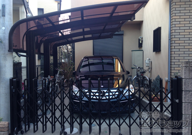 神奈川県相模原市ののカーゲート レイオス1型 ノンレール 片開き　34S 施工例