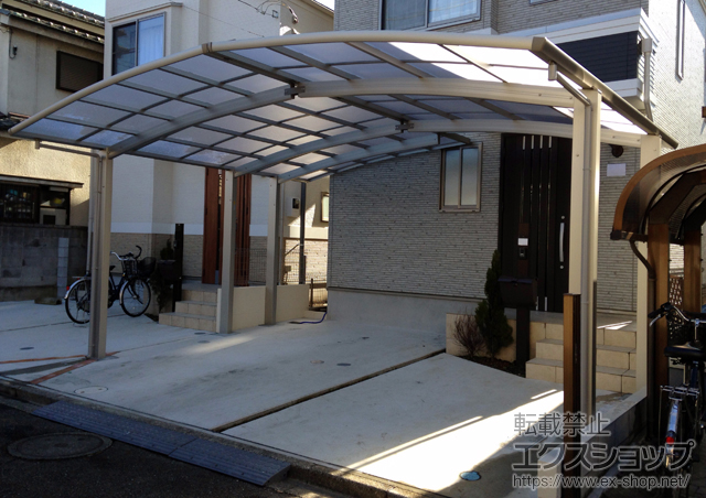 東京都多摩市ののカーポート レイナポートグラン M合掌　積雪〜20cm対応 施工例