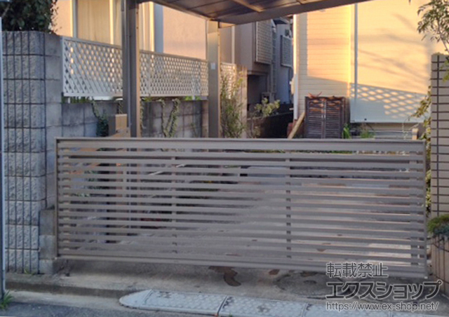 神奈川県横浜市ののカーゲート オーバードアS3型 電動式 施工例