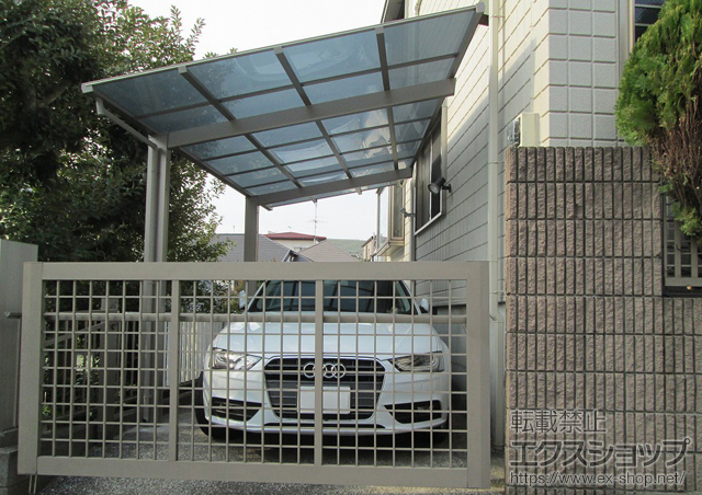 東京都大田区のLIXIL リクシル(新日軽)のカーポート ファインポートII F 積雪〜20cm対応 施工例