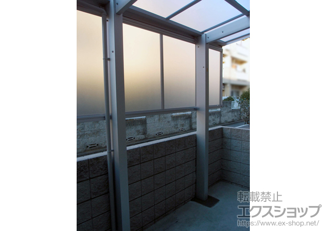 東京都練馬区ののサイクルポート・駐輪場 エフルージュグランミニ 積雪〜20cm対応＋サイドパネル　1段 施工例