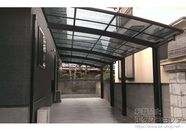 愛媛県松山市ののカーポート プレシオスポート 縦連棟 積雪〜20cm対応 施工例