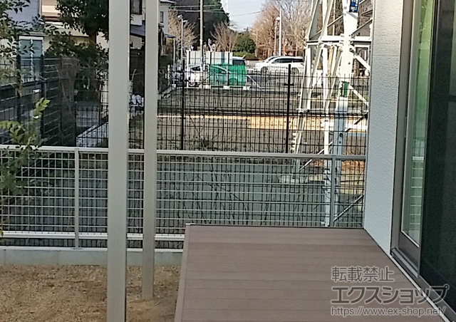 熊本県熊本市ののフェンス・柵 レスティナメッシュフェンス2型 自由柱施工 施工例