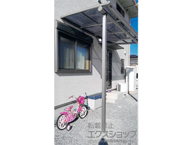 埼玉県加須市ののテラス屋根 プレシオステラス F型 テラスタイプ 単体 積雪〜20cm対応 施工例
