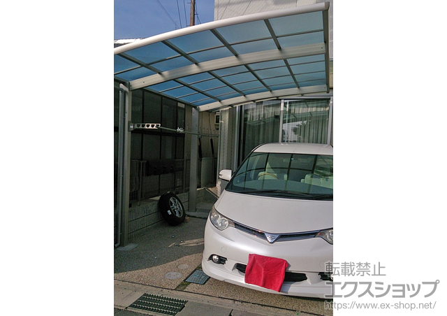 愛知県安城市ののカーポート レイナポートグラン　積雪〜20cm対応＋水平式物干し（カーポート柱用） 2本入り 施工例